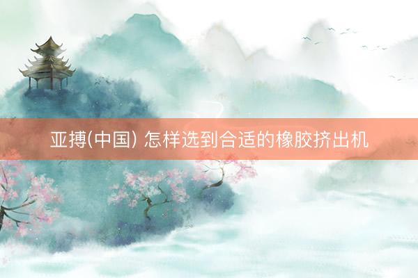 亚搏(中国) 怎样选到合适的橡胶挤出机