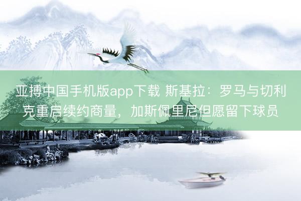 亚搏中国手机版app下载 斯基拉:罗马与切利克重启续约商量,加斯佩里尼但愿留下球员