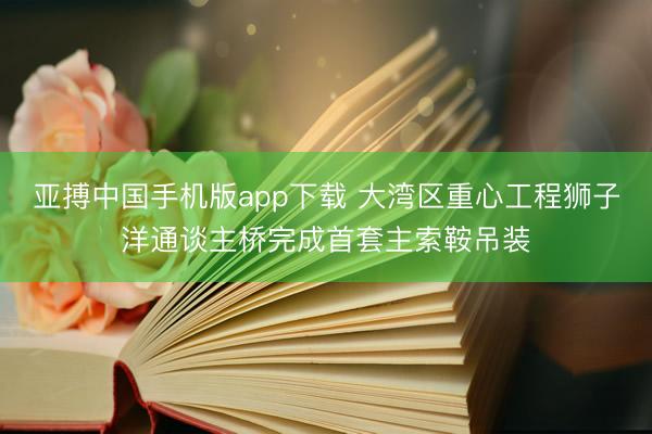 亚搏中国手机版app下载 大湾区重心工程狮子洋通谈主桥完成首套主索鞍吊装