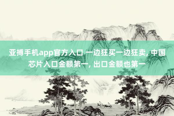 亚搏手机app官方入口 一边狂买一边狂卖， 中国芯片入口金额第一， 出口金额也第一
